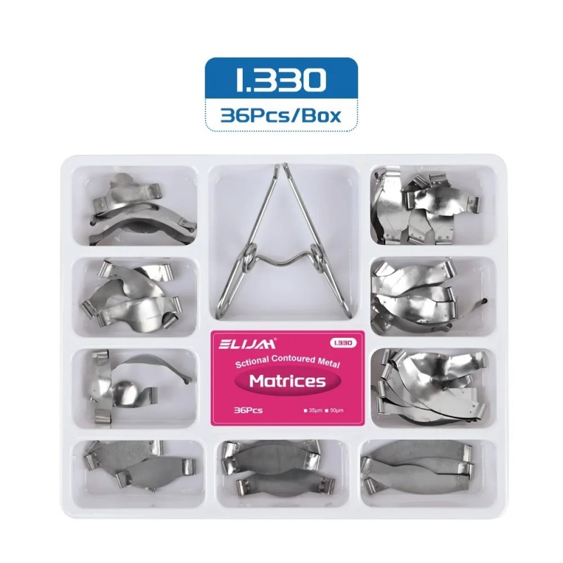 Dental Sectional Contoured Metal Matrices Matrix with Springclip No.1.
