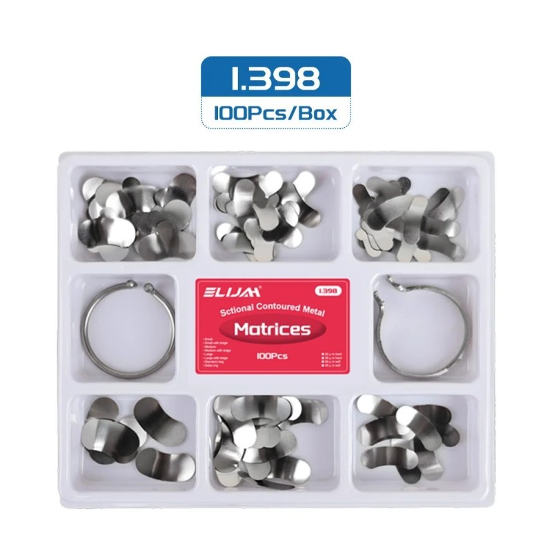 Dental Sectional Contoured Metal Matrices Matrix with Springclip No.1.