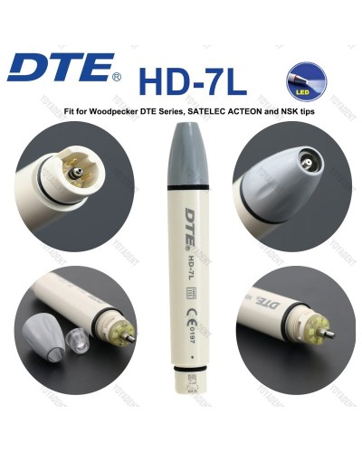 Original Woodpecker DTE Dental Ultrasonic Scaler Handpiece LED Light HW-6L HW-5L HD-7L HD-7H HW-3H Fit EMS NSK SATELEC ACTEON