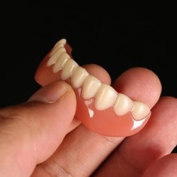 Silicone Upper/Lower False Teeth Dentures Paste Oral Hygiene Tools Fake Teeth Cosmetic
