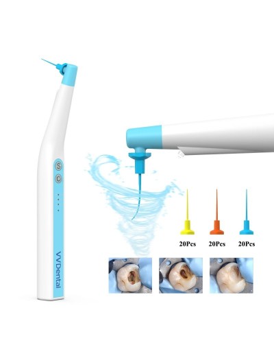 VVDental Endodontic Root Canal Sonic Irrigator Activator LED with 60pcs Tips Files for Endodontic Cleaning Dentistry Instrument