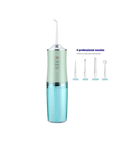 Electric 4 Nozzles Teeth Cleaning Water Dental Flosser Travel Oral Irrigator Rechargeable Waterproof Sprinkler Toothpick Cleaner