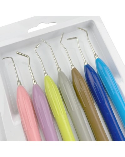 7pcs Double-Head Dental Composite Resin Filling Spatula Aesthetic Restoration Resin Filler Restoration Instrument Dentist Tools