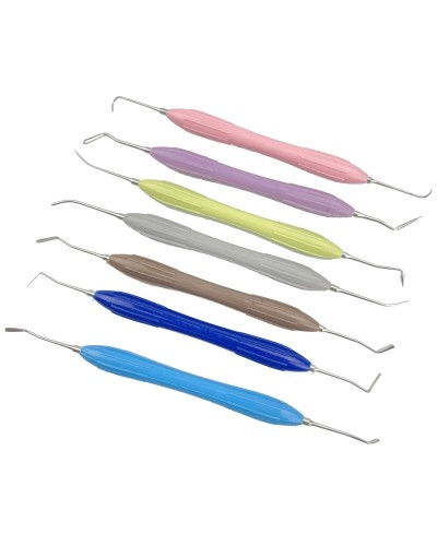 7pcs Double-Head Dental Composite Resin Filling Spatula Aesthetic Restoration Resin Filler Restoration Instrument Dentist Tools