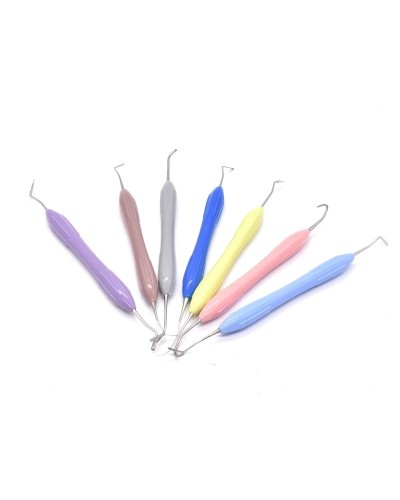 7pcs Double-Head Dental Composite Resin Filling Spatula Aesthetic Restoration Resin Filler Restoration Instrument Dentist Tools