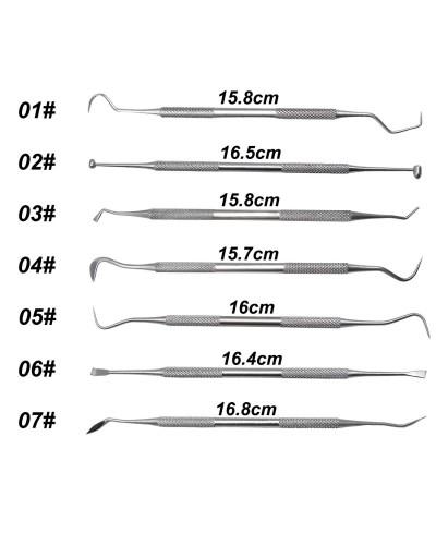 TJDent Dental Stainless Steel Teeth Clean Hygiene Explorer Probe Hook Dentistry Instrument Double Ends Hook Sickle Tools
