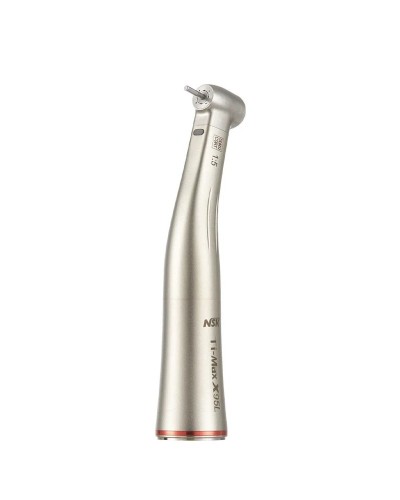 NSK Ti Max X95 Optic Fiber 1:5 Increasing Speed Contra Angle Handpiece Red Rings contraangulo Spray Air On/Off Switch Dental Pen